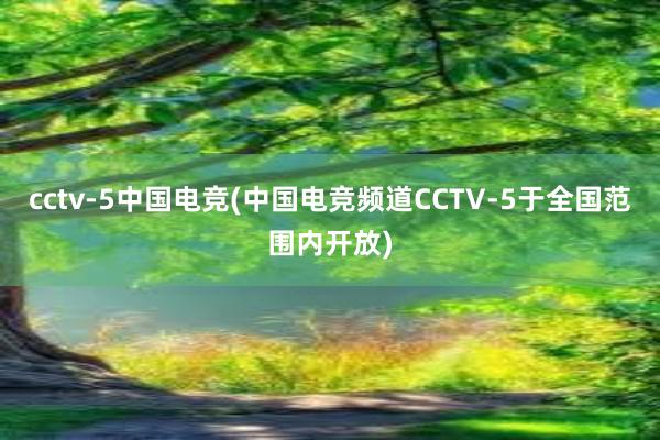 cctv-5中国电竞(中国电竞频道CCTV-5于全国范围内开放)