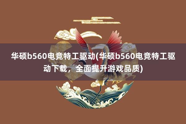 华硕b560电竞特工驱动(华硕b560电竞特工驱动下载，全面提升游戏品质)