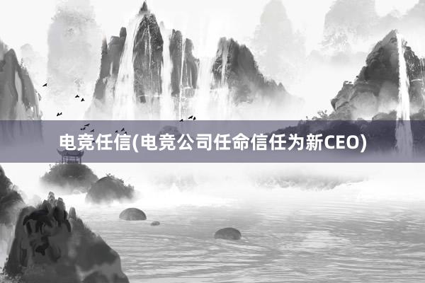 电竞任信(电竞公司任命信任为新CEO)