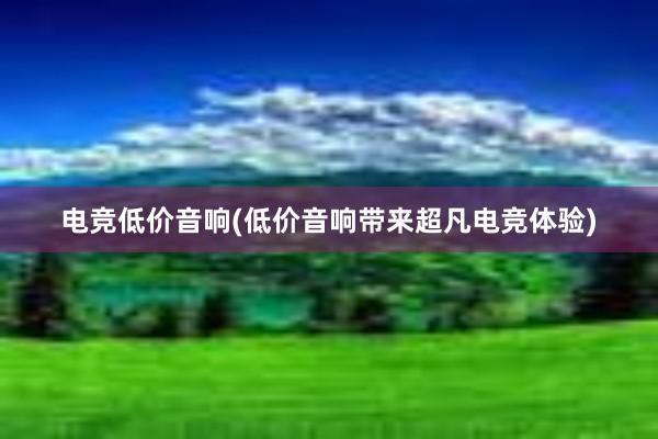 电竞低价音响(低价音响带来超凡电竞体验)