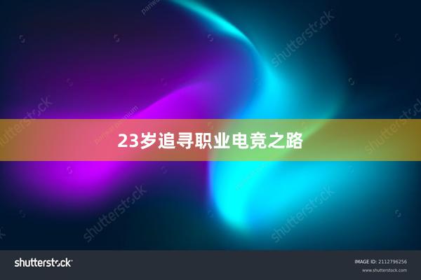 23岁追寻职业电竞之路