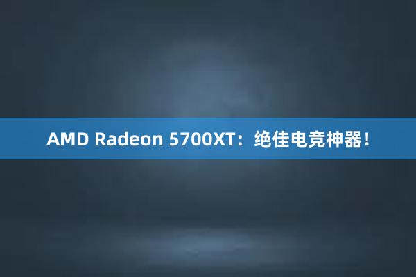 AMD Radeon 5700XT：绝佳电竞神器！