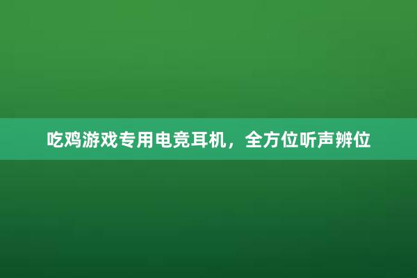 吃鸡游戏专用电竞耳机，全方位听声辨位