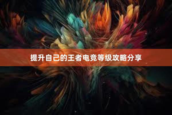 提升自己的王者电竞等级攻略分享