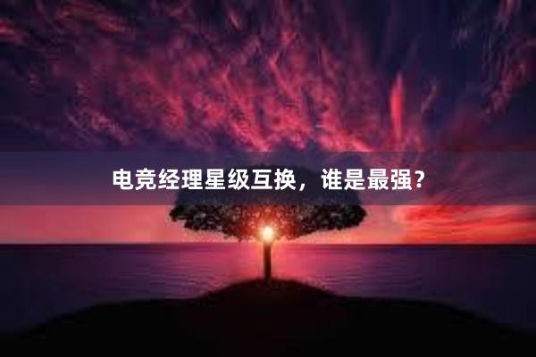 电竞经理星级互换，谁是最强？