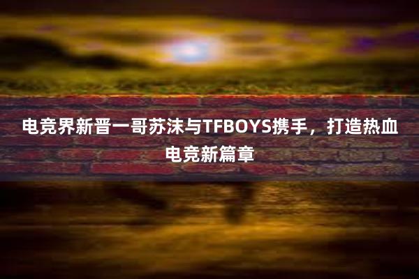 电竞界新晋一哥苏沫与TFBOYS携手，打造热血电竞新篇章